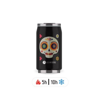 Lata Isotérmica 280ml com palhinha Les Artistes: Caveira