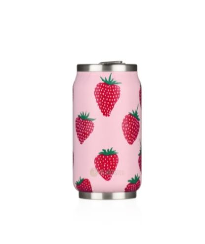 Lata Isotérmica 280ml com palhinha Les Artistes: Morangos