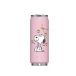 Lata Isotérmica 500ml com palhinha Les Artistes: Enjoy Snoopy Rosa