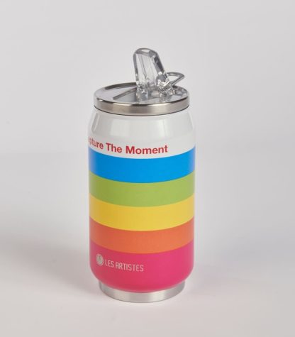 Lata Isotérmica 280ml com palhinha Les Artistes: Camera Colorida