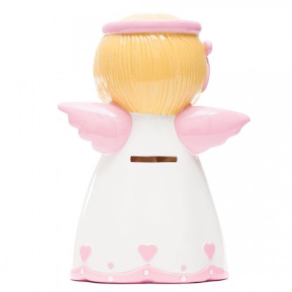 Mealheiro Anjo da guarda Rosa 20cm