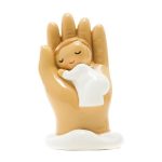 Mão de Deus: bebé na mão (branco)