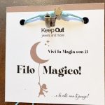 Pulseira Fio Mágico Dedal com Pendente: Azul Claro com Coroa