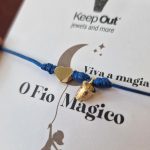 Pulseira Fio Mágico Dedal com Pendente: Azul Marinho com Coração