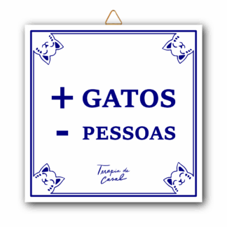 Azulejo "+ Gatos - Pessoas"