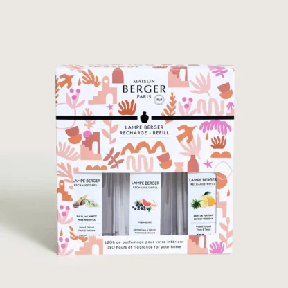 ail maison berger paris lâmpada catalítica lámpara catalitica Coffret lampe Berger Estivale Corail maison berger paris lâmpada catalítica lámpara catalitica Coffret 3 recharges lampe Berger Estivale 250ml
