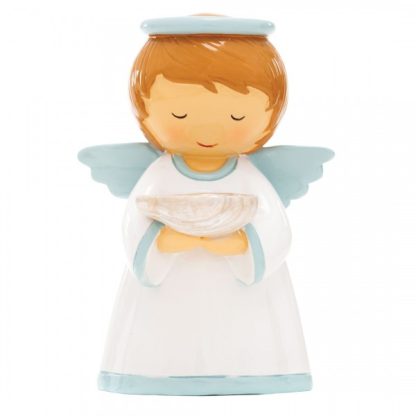 Anjo da guarda Baptismo Azul 12cm