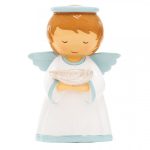 Anjo da guarda 8cm Baptismo Azul pequeno