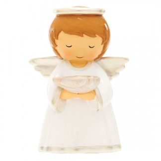 Anjo da guarda 8cm Baptismo Pérola