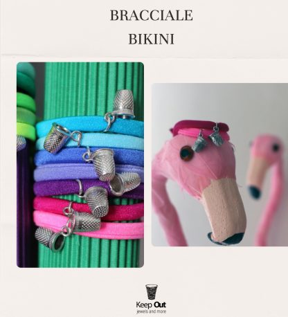 Pulseira Steel Bikini com Dedal: Coral
