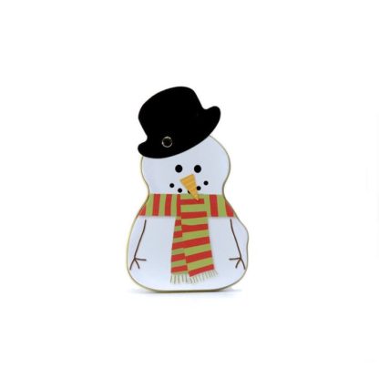 Lata pequena Boneco de Neve com Chapéu