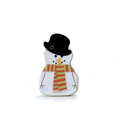 Lata pequena Boneco de Neve com Chapéu