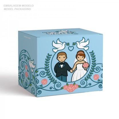 Casal de Noivos: Flores Rosas
