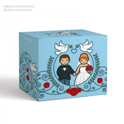 Casal de Noivos: Flores Vermelhas