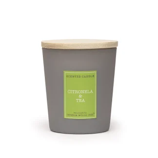 Vela cónica com tampa 180gr Cereria Mollá: Citronela e Chá (anti-insectos)