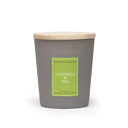 Vela cónica com tampa 180gr Cereria Mollá: Citronela e Chá (anti-insectos)