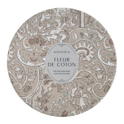 Caixa redonda Romântica com 5 gessos perfumados Flor de Algodão