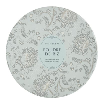 Caixa redonda Romântica com 5 gessos perfumados Poudre de Riz / Talco