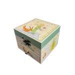 Caixa de música cubo Principezinho Bege e Verde clarinha