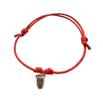 Pulseira Steel Cotton com Dedal: Vermelha