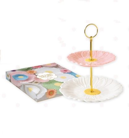 Pousa Bolos 2 Andares Daisy / Margaridas: Easylife