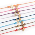 Pulseira Fio Mágico Dedal com Pendente: Verde com Coroa
