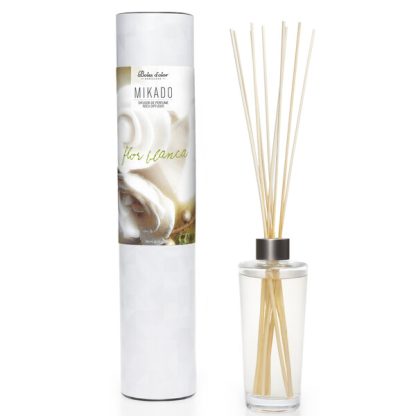 Mikado 200ml linha Ambients: Flor Branca (frasco vidro)