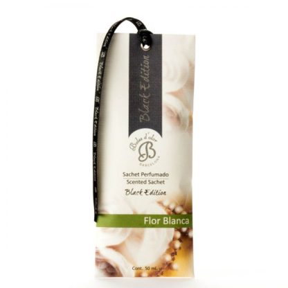 Saqueta Black Edition Flor Branca