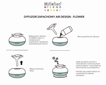 Difusor cerâmica Flower em rosa: sem aroma