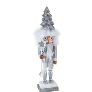 Nutcracker madeira Hollywood Nutcrackers - Brilhantes Prata: 45cm