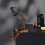 Candeeiro Mr. Wattson de mesa grande: Matte Black (Preto Mate total)