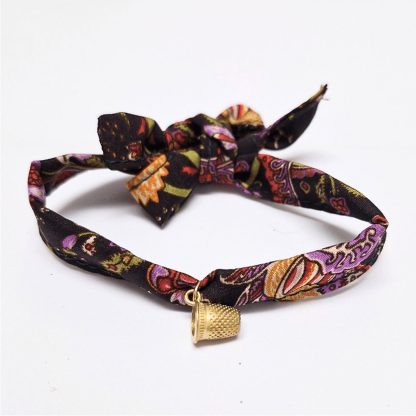 Pulseira Jaipur com Dedal: Castanha Escura