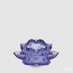 Castiçal Flor de Lotus Azulão (tealight)
