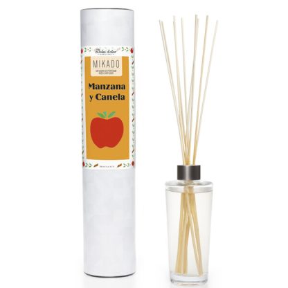 Mikado 200ml linha Ambients: Maçã e Canela (frasco vidro)