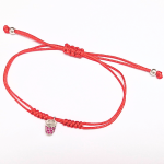 Pulseira Dedal Mamori (prata): Vermelha pedras vermelhas