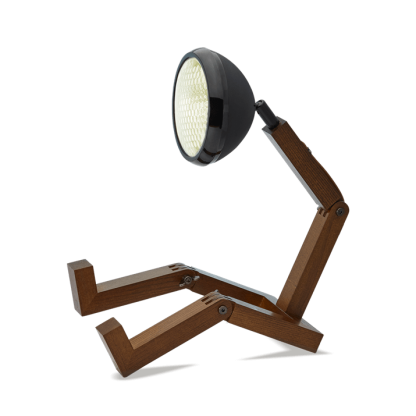 Candeeiro Mr. Wattson de mesa grande: Matte Black (Preto Mate total)