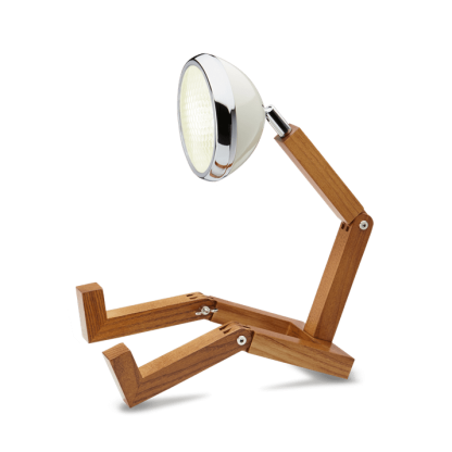 Candeeiro Mr. Wattson de mesa grande: Vintage White / Branco