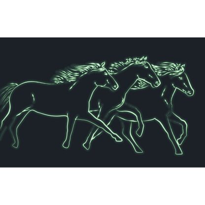 Caixa de música Cavalos Azul gaveta