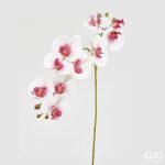 Flor Artificial Orquídea Rosa e Branca