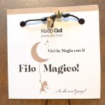 Pulseira Fio Mágico Dedal com Pendente: Preto com Coração
