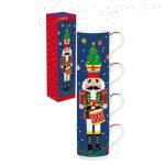 Conjunto empilhável 4 chávenas Nutcracker Christmas Tambourine: Easylife
