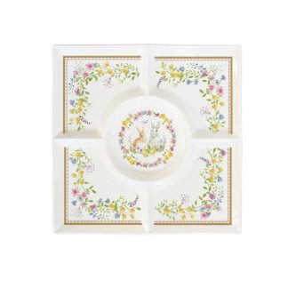 Prato para Aperitivos 25X25 Happy Easter: Easylife