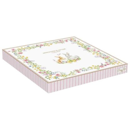 Prato para Aperitivos 25X25 Happy Easter: Easylife