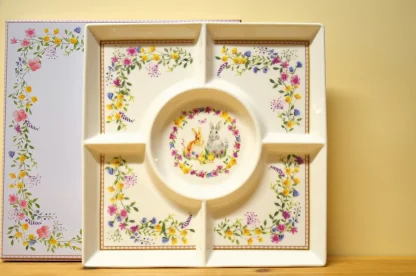 Prato para Aperitivos 25X25 Happy Easter: Easylife