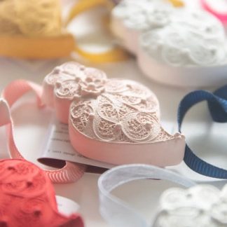 Coração Médio Rosa Velho em saco de Linho: aroma Jasmim