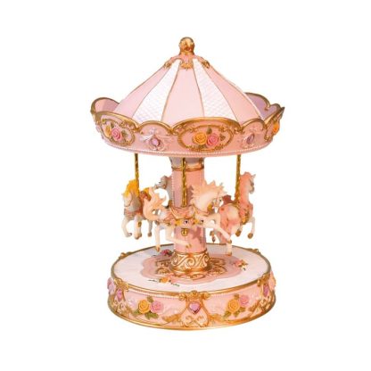 Carrossel XL Golden Branco e Rosa: com luzes
