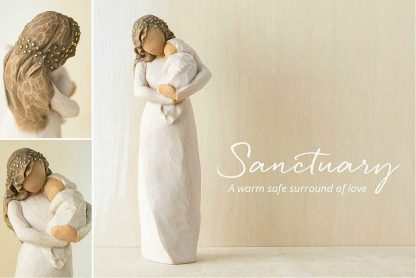 Figura Santuário de Amor (mãe e bebé): Willow Tree