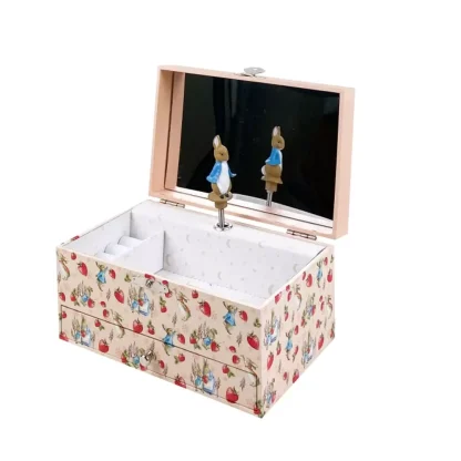 Caixa de música grande com gaveta Peter Rabbit (morangos)