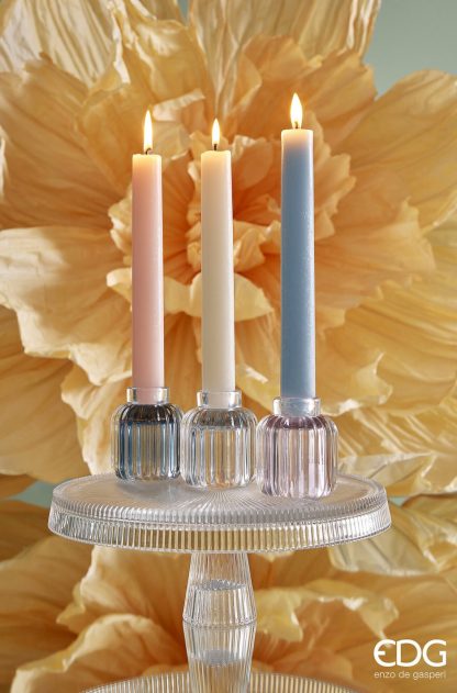 Pack 2 velas grossas para castiçal: COR AREIA