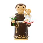 Santo António com Flor: grande 16cm